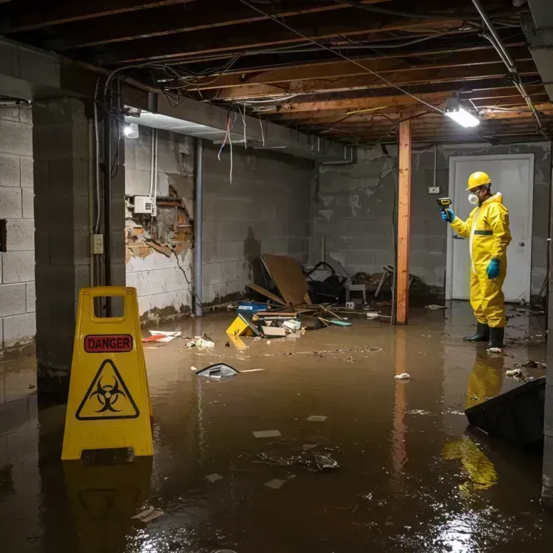 Flooded Basement Electrical Hazard in Hayti, MO Property