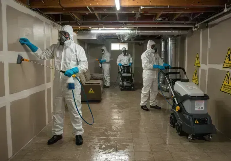 Basement Moisture Removal and Structural Drying process in Hayti, MO